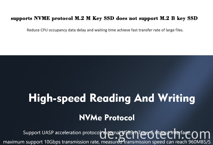 M.2 SSD Enclosure Aluminum 10Gbps M.2 Enclosure